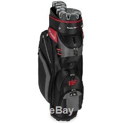Founders Club Premium Cart Bag with 14 Way Organizer Top Charcoal