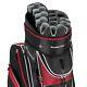 Founders Club Premium Cart Bag With 14 Way Organizer Top Red