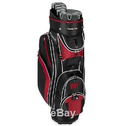 Founders Club Premium Cart Bag with 14 Way Organizer Top Red