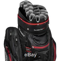 Founders Club Waterproof Premium Cart Bag 14 Way Organizer Divider Top Black