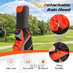 Golf Cart Bag, 14 Way Top Dividers Golf Bag WithPockets & Umbrella Holder