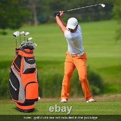 Golf Cart Bag 14 Way Top Dividers Golf Bag withPockets & Umbrella Holder, Portable