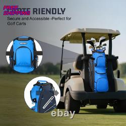 Golf Cart Bag 15 Way Organizer Divider Top Golf Club Cart Bag for Men Blue Navy