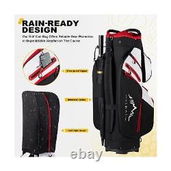 Golf Cart Bag, 15 Way Organizer Divider Top with Handles and Rain Cover