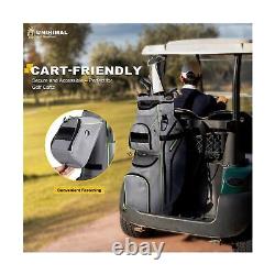 Golf Cart Bag, 15 Way Organizer Divider Top with Handles and Rain Cover Grey