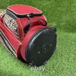 Golf Cart Bag GLOVELT? 8 Dividers Red Leopard Pattern With Head Cover, Towel