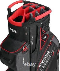 Golf Cart Bag Golf Club Bag with Cooler 14 Way Top Full Length Divider