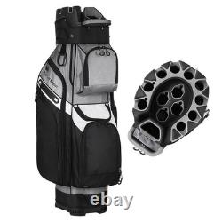 Golf Cart Bag Molded Lock Top Golf Bag with14-Way Full Length Dividers 11 Pockets