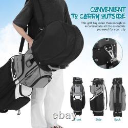 Golf Cart Bag Molded Lock Top Golf Bag with14-Way Full Length Dividers 11 Pockets