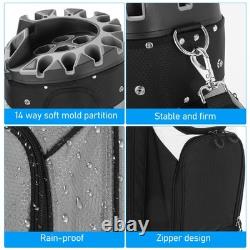 Golf Cart Bag Molded Lock Top Golf Bag with14-Way Full Length Dividers 11 Pockets