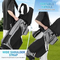 Golf Cart Bag Molded Lock Top Golf Bag with14-Way Full Length Dividers 11 Pockets