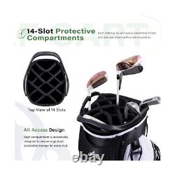 Golf Cart Bag with 14-Way Divider Top, Ample Storage Space, Men's Golf Bag wi