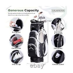 Golf Cart Bag with 14-Way Divider Top, Ample Storage Space, Men's Golf Bag wi