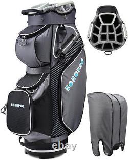 Golf Cart Bag with 14 Way Divider Top, Golf Bag Full Length Putter Well