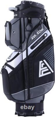 Golf Cart Bag with 14 Way Organizer Divider Top, Premium Cart Bag with Rain Cover
