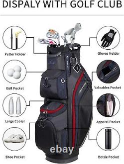 Golf Cart Bag with 14 Way Top Dividers Lightweight Golf Cart Bag with Shoulder