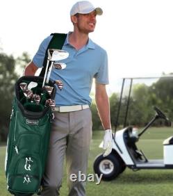 Golf Cart Bag14 Way Full Length Divider Top Lightweight with Cooler Dark Green