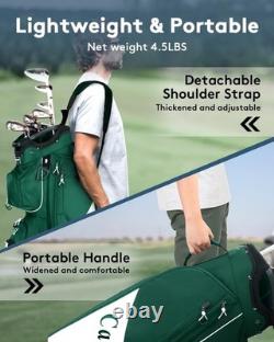 Golf Cart Bag14 Way Full Length Divider Top Lightweight with Cooler Handles Rai