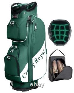 Golf Cart Bag14 Way Full Length Divider Top Lightweight with Dark Green