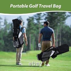 Golf Cart Stand Bag Storage with 14-Way Dividers & 7 Waterproof Pockets Rain Hood