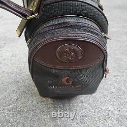 Golf Channel Daiwa Coach Collection Golf Cart Bag Leather Canvas 6 Way