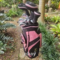 Golf Girl FWS 12 Piece Golf Set RH Graphite Womens Golf Cart Bag Headcovers