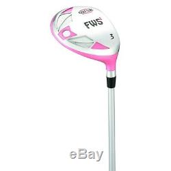 Golf Girl FWS2 PINK All Graphite Lady Hybrid Club Set RIGHT HAND & Cart BAG