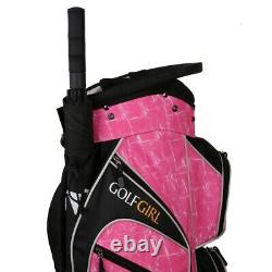 Golf Girl Ladies 14 Way Cart Bag Pink