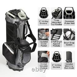 Golf Stand Bag 14 Way Lightweight Golf Club Bags With Cooler/Safe Pocket Rain Hood