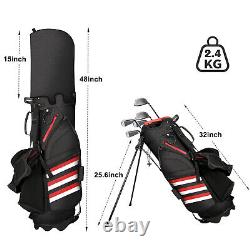 Golf Stand Bag 14 Way Lightweight Golf Club Bags with Full-Length Dividers & Stand