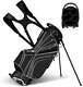 Golf Stand Bag Club Cart 6 Way Divider Carry 8 Organizer Pockets Storage Green