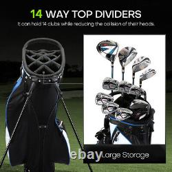Golf Stand Bag Trolley Cart 14 Way Divider Lightweight Carry Organizer 6 Pokets