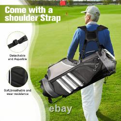 Golf Stand Bag With14Way Top Dividers 6 Pockets Cooler Bag Rain Hood Lightweight