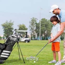 Golf Stand Bag With14Way Top Dividers 6 Pockets Cooler Bag Rain Hood Lightweight
