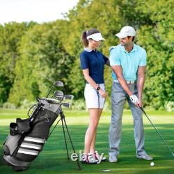 Golf Stand Bag With14Way Top Dividers 6 Pockets Cooler Bag Rain Hood Lightweight