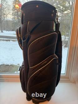 Golf cart bag with 14 way full length dividers