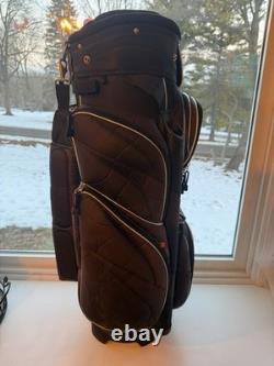 Golf cart bag with 14 way full length dividers