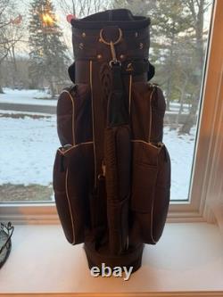 Golf cart bag with 14 way full length dividers