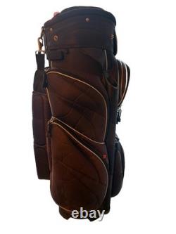 Golf cart bag with 14 way full length dividers