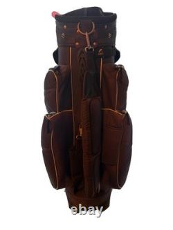 Golf cart bag with 14 way full length dividers