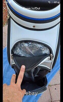 Golf staff cart bag XXIO NEW never used, tags, white, 6 ways, rain cover