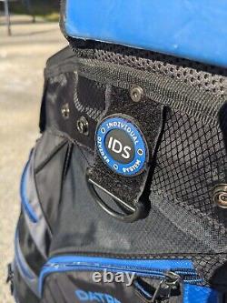 Great Datrek Lite Rider II 2 Golf Cart Bag Black Blue 14 way 7 pockets 5.5 lbs