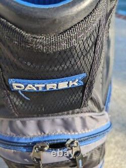 Great Datrek Lite Rider II 2 Golf Cart Bag Black Blue 14 way 7 pockets 5.5 lbs