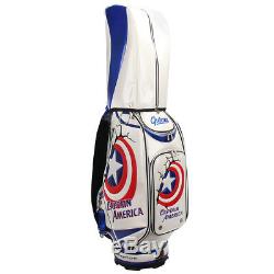 Guiote USA Golf staff bag Captain America caddie cart bag comes with Rainhood