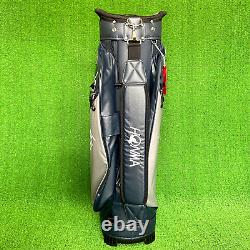 HONMA Golf Club Cart Bag Gray Navy Multifunction 14way Divider 10in Large Pocket