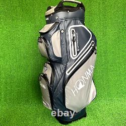 HONMA Golf Club Cart Bag Gray Navy Multifunction 14way Divider 10in Large Pocket