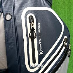 HONMA Golf Club Cart Bag Gray Navy Multifunction 14way Divider 10in Large Pocket