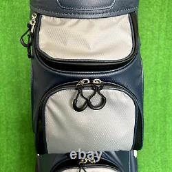 HONMA Golf Club Cart Bag Gray Navy Multifunction 14way Divider 10in Large Pocket