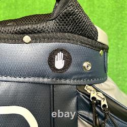 HONMA Golf Club Cart Bag Gray Navy Multifunction 14way Divider 10in Large Pocket