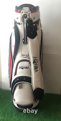 HONMA Golf Men's Caddy Bag Pro Tour 9.5 x 47 inch 4.6kg White and Red